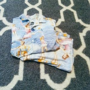 Cat's Pajamas (Small) Vintage Long Sleeve Pajama's
